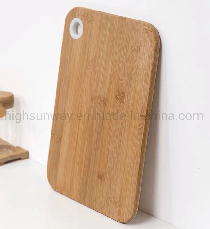 Natural Durable Kitchen Tools Bamboo Cutting Board with Silicone Hanger Hole