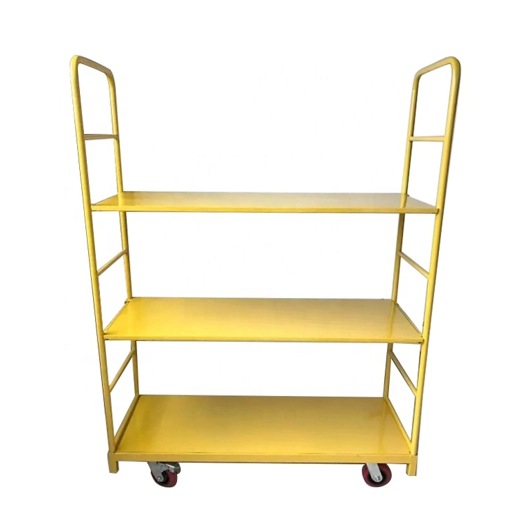 Wide Metal Shelf Trolley Bar Cart with Powder Coated Finishing