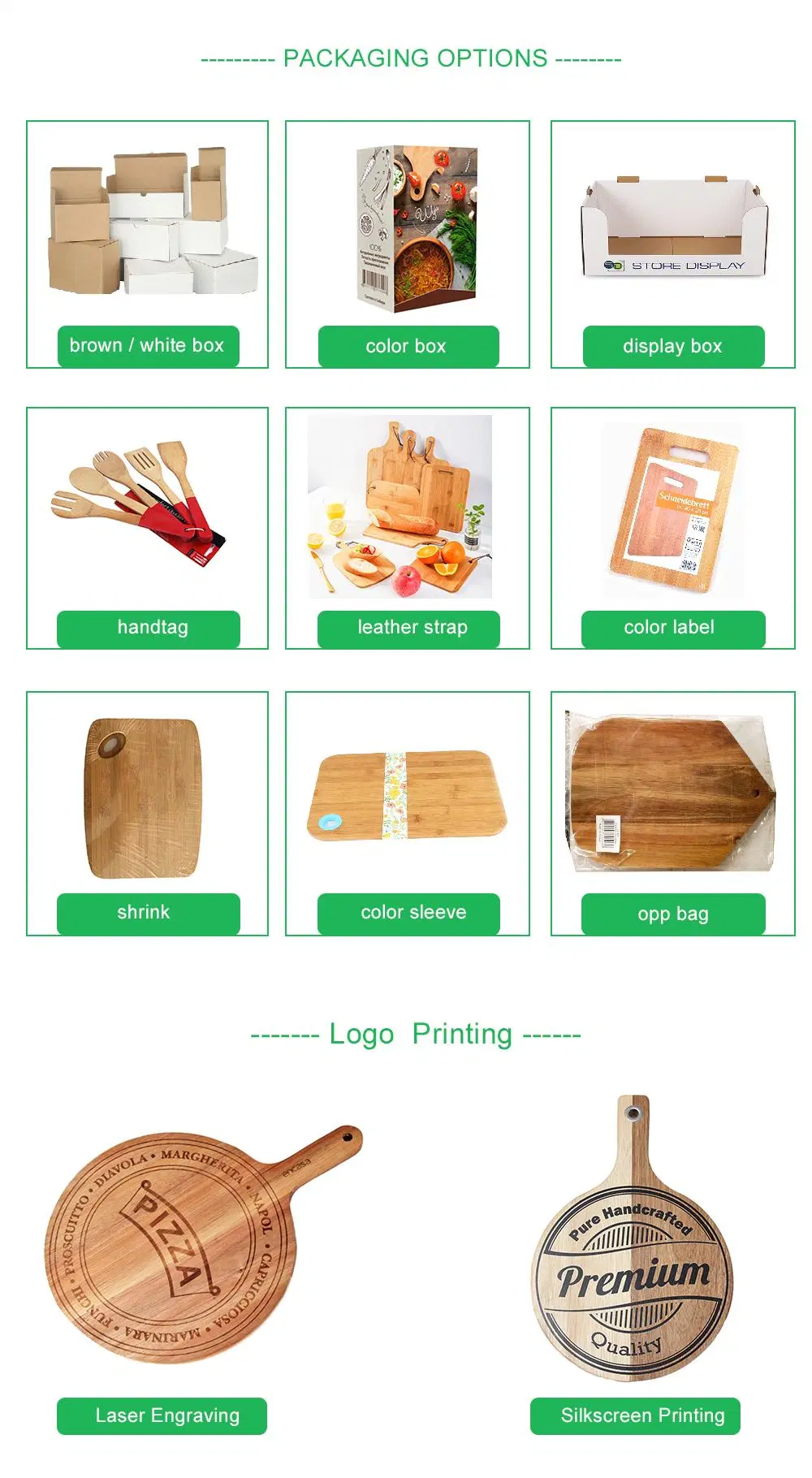 Multifunctional Smart Double Sided Bamboo Cutting Board Set of 2 with Handle